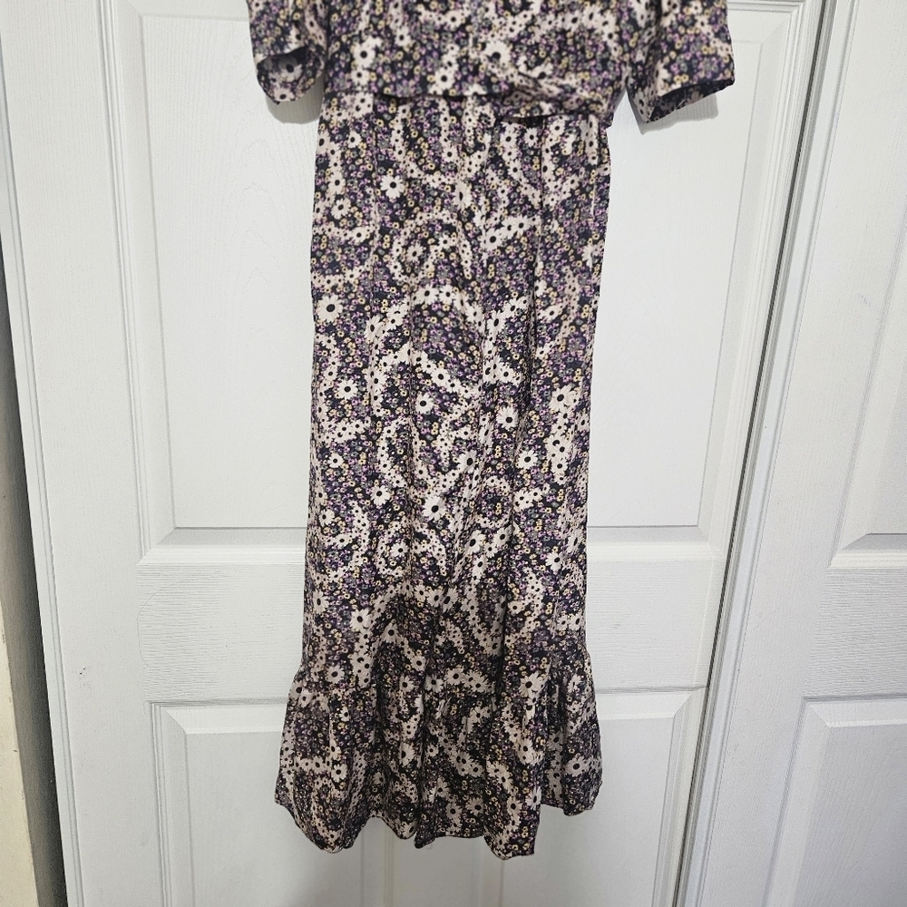 Sandro Floral Midi Wrap Dress - Picture 10 of 12